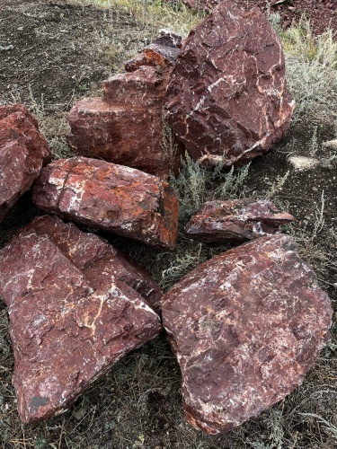 Ландшафтные глыбы красно-фиолетовые 200-1000 килограмм купить в Талице