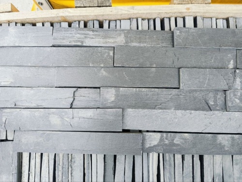 Плитка чёрная из натурального камня фасадная 30 см * 5 см, толщина 7 мм -30 мм купить в Талице