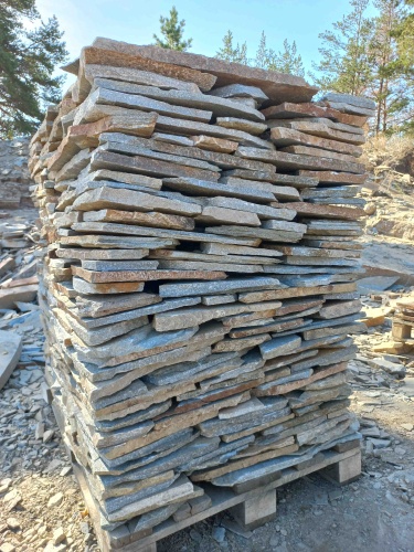 Плитняк златолит серебристый для цоколя, отмостки купить в Талице