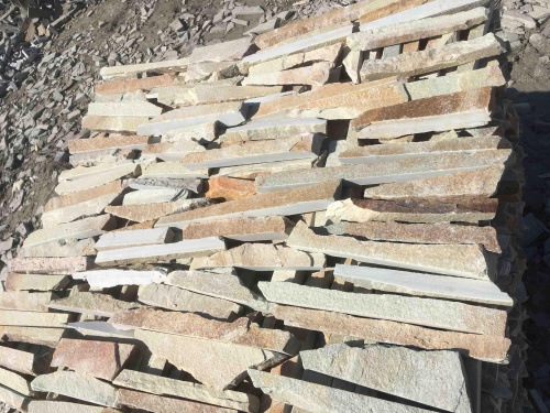 Горбушка златолит золотистый для облицовки купить в Талице